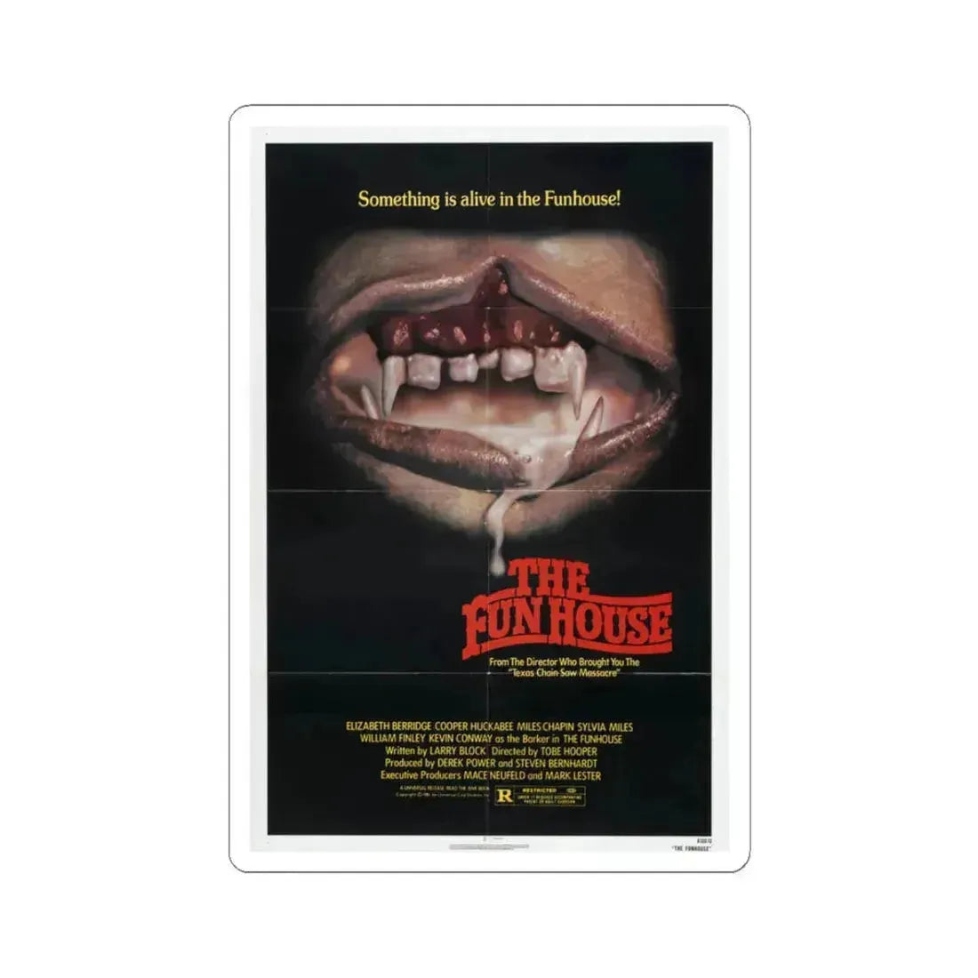 The Funhouse 1981 Movie Poster - STICKER Vinyl Kiss-Cut Decal 3 Inch White - The Sticker Space