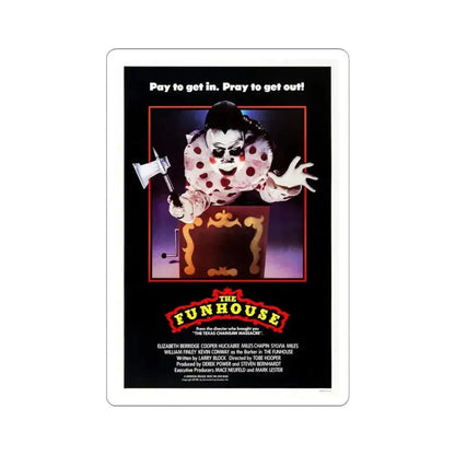 THE FUNHOUSE 1981 Movie Poster - STICKER Vinyl Kiss-Cut Decal 4 Inch White - The Sticker Space