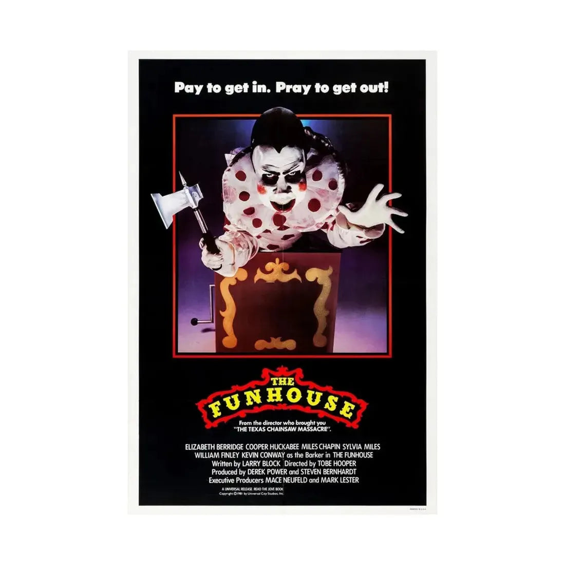 THE FUNHOUSE 1981 - Paper Movie Poster - The Sticker Space