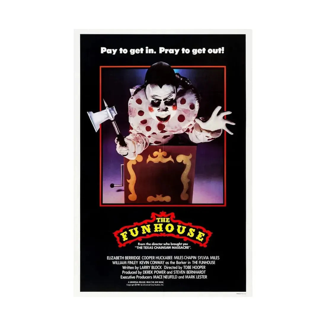 THE FUNHOUSE 1981 - Paper Movie Poster - The Sticker Space