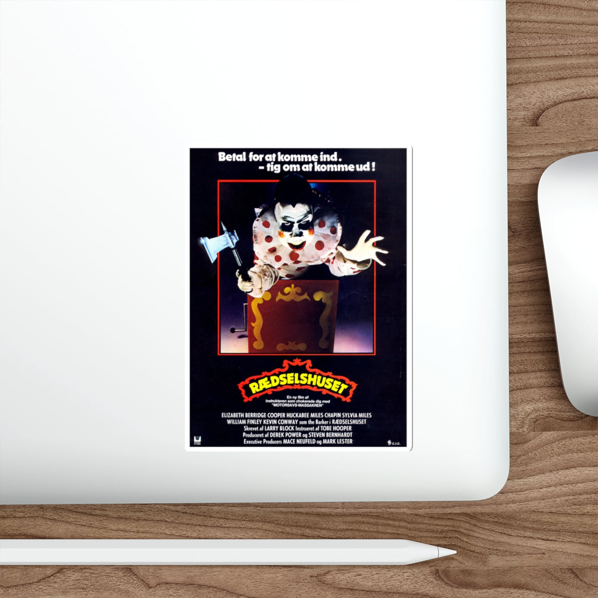 THE FUNHOUSE (DANISH) 1981 Movie Poster STICKER Vinyl Die-Cut Decal-The Sticker Space