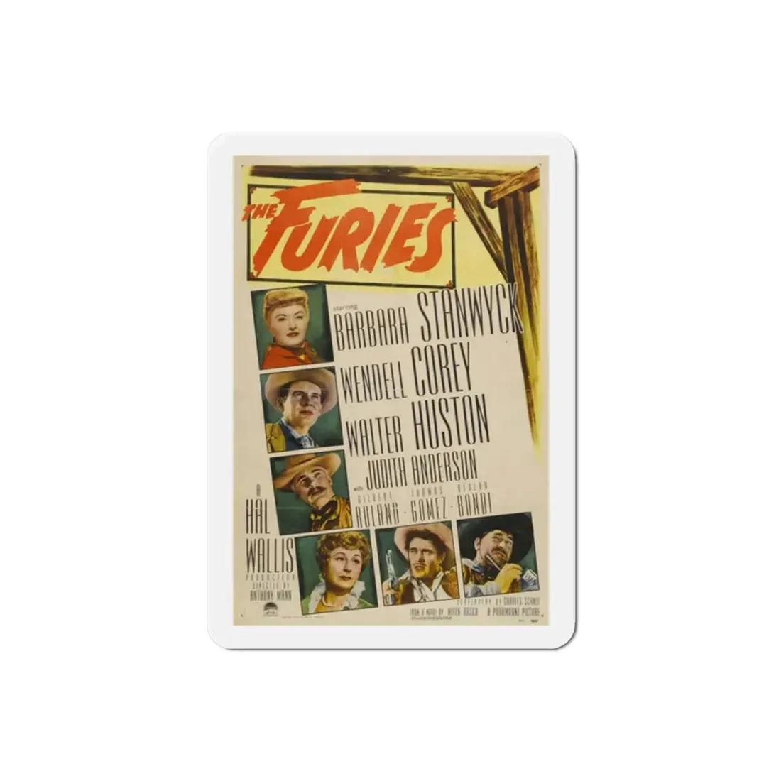 The Furies 1950 Movie Poster Refrigerator Magnet 2 Inch - The Sticker Space