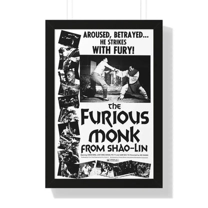 THE FURIOUS MONK FROM SHAO-LIN 1974 - Framed Movie Poster 16″ x 24″ Black - The Sticker Space