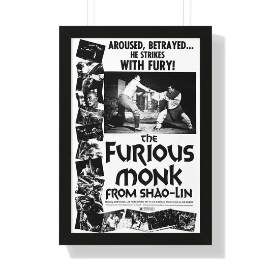THE FURIOUS MONK FROM SHAO-LIN 1974 - Framed Movie Poster 16″ x 24″ Black - The Sticker Space