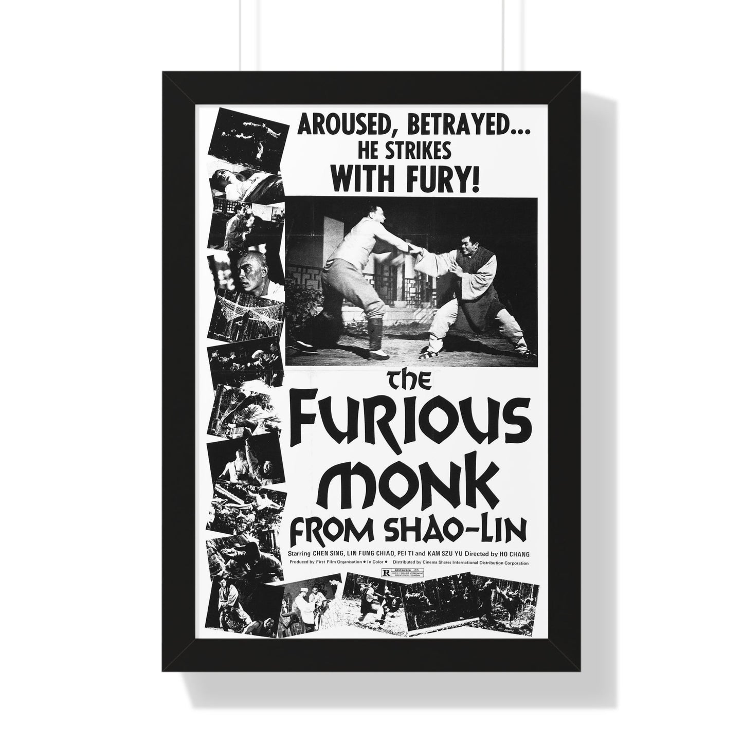 THE FURIOUS MONK FROM SHAO-LIN 1974 - Framed Movie Poster-16″ x 24″-The Sticker Space