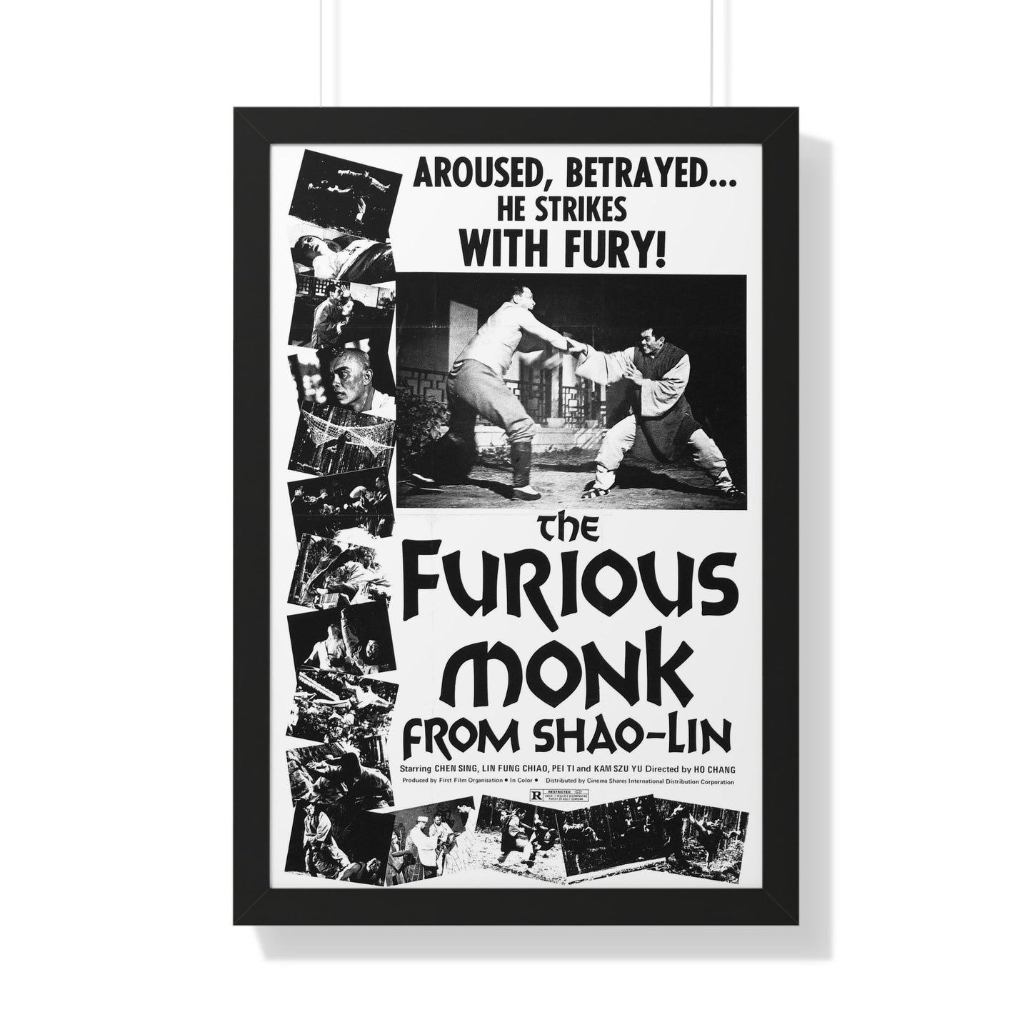 THE FURIOUS MONK FROM SHAO-LIN 1974 - Framed Movie Poster-20" x 30"-The Sticker Space