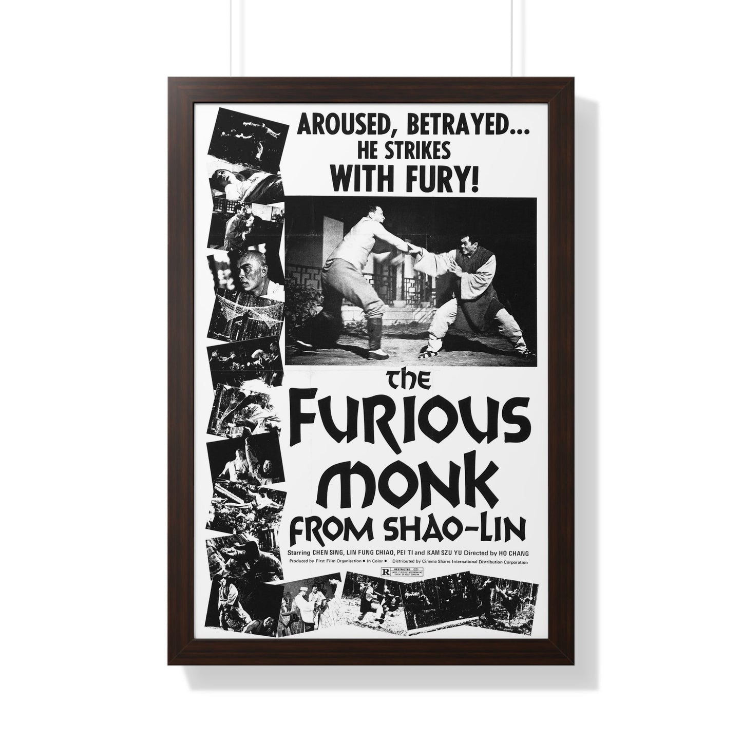 THE FURIOUS MONK FROM SHAO-LIN 1974 - Framed Movie Poster-20" x 30"-The Sticker Space