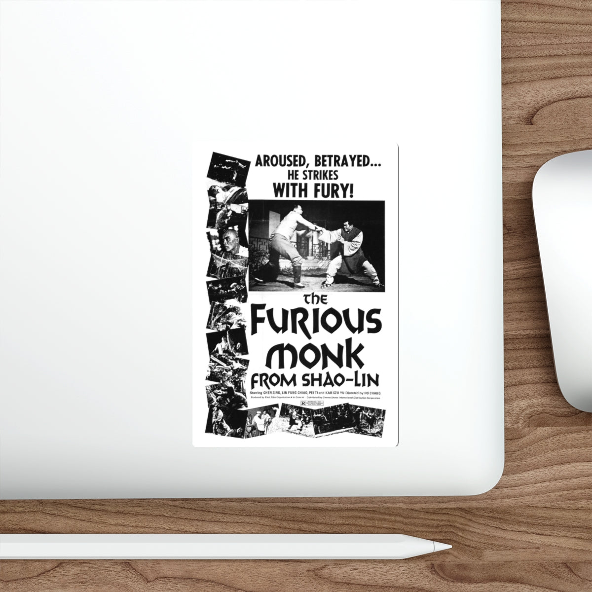 THE FURIOUS MONK FROM SHAO-LIN 1974 Movie Poster STICKER Vinyl Die-Cut Decal-The Sticker Space