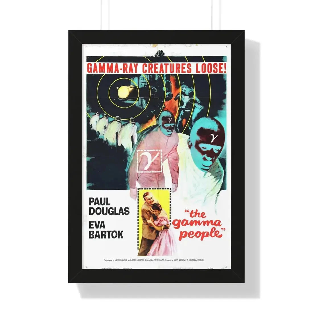 THE GAMMA PEOPLE 1956 - Framed Movie Poster 16″ x 24″ Black - The Sticker Space