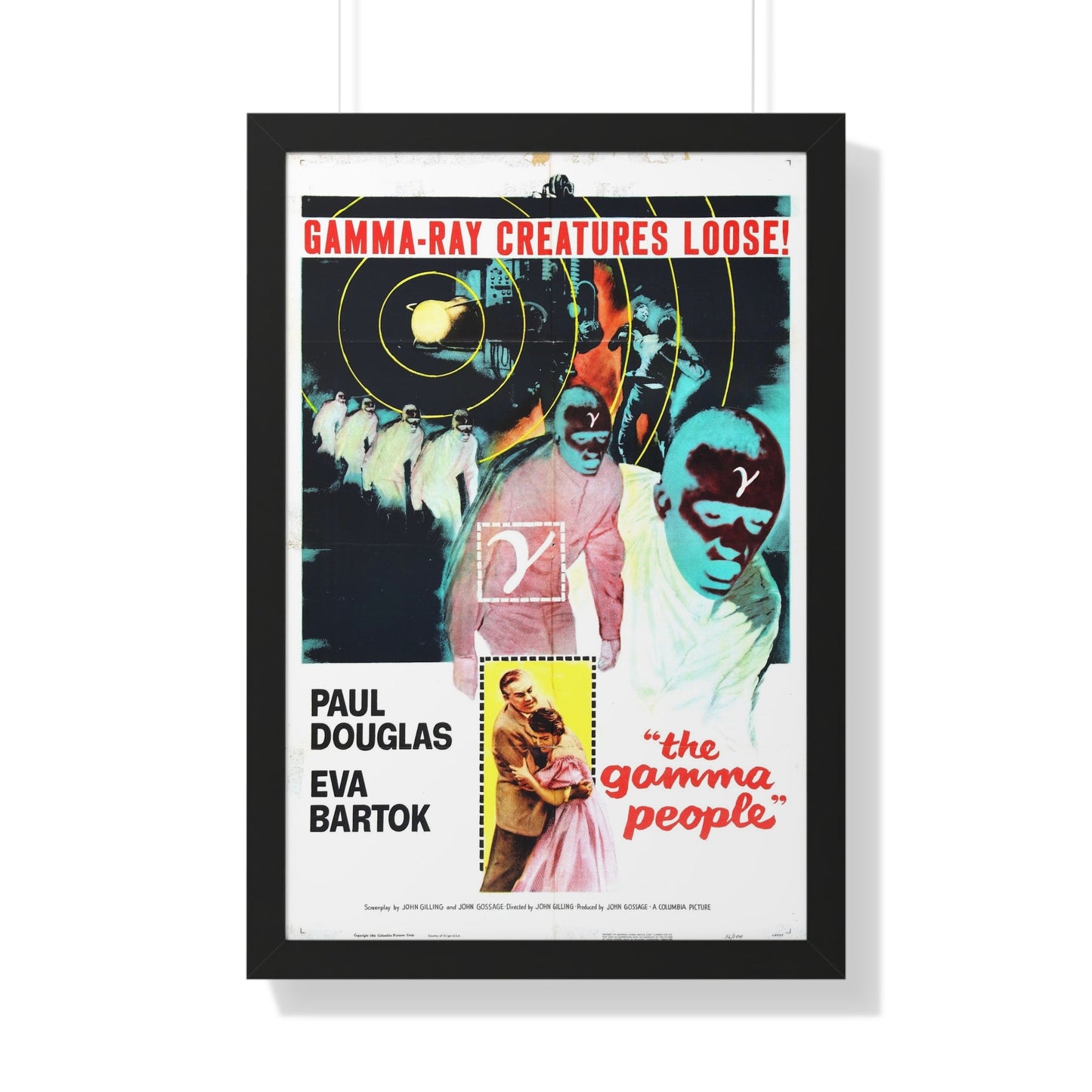 THE GAMMA PEOPLE 1956 - Framed Movie Poster-20" x 30"-The Sticker Space