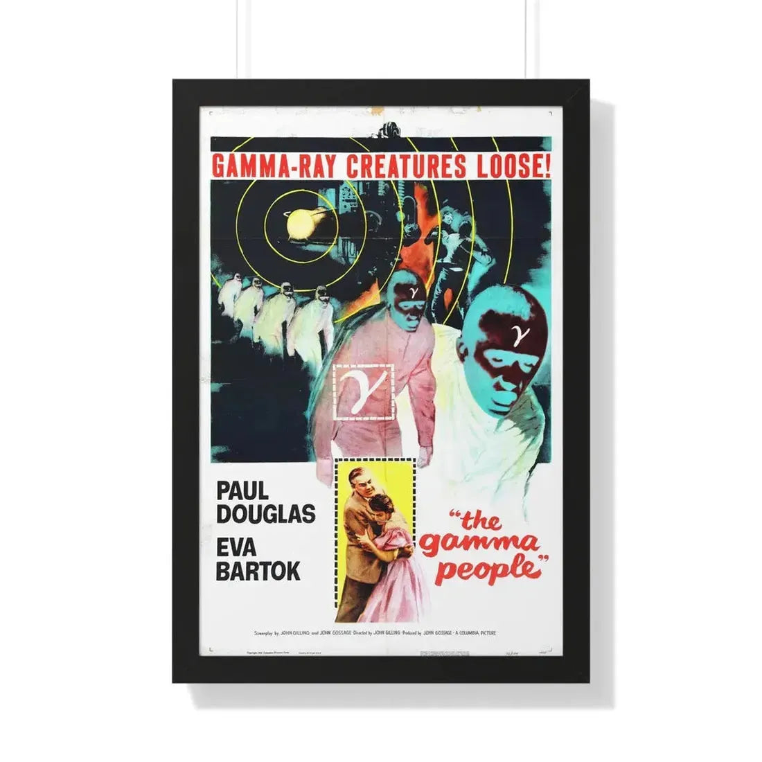 THE GAMMA PEOPLE 1956 - Framed Movie Poster 20" x 30" Black - The Sticker Space