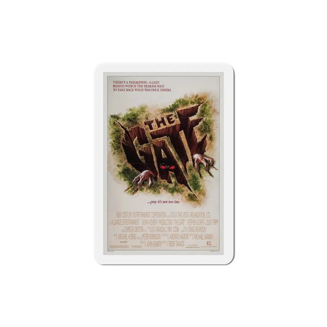 The Gate 1987 Movie Poster Refrigerator Magnet 3 Inch - The Sticker Space