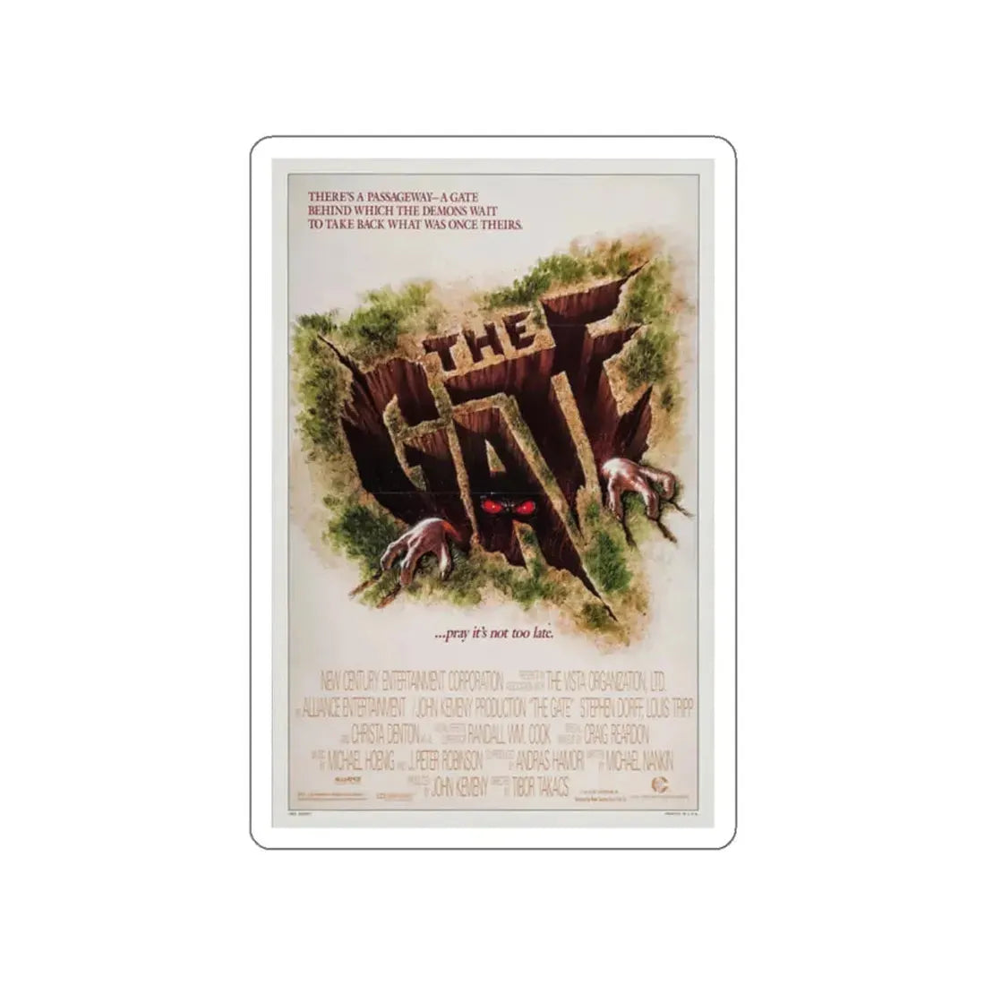 THE GATE 1987 Movie Poster STICKER Vinyl Die-Cut Decal 2 Inch - The Sticker Space