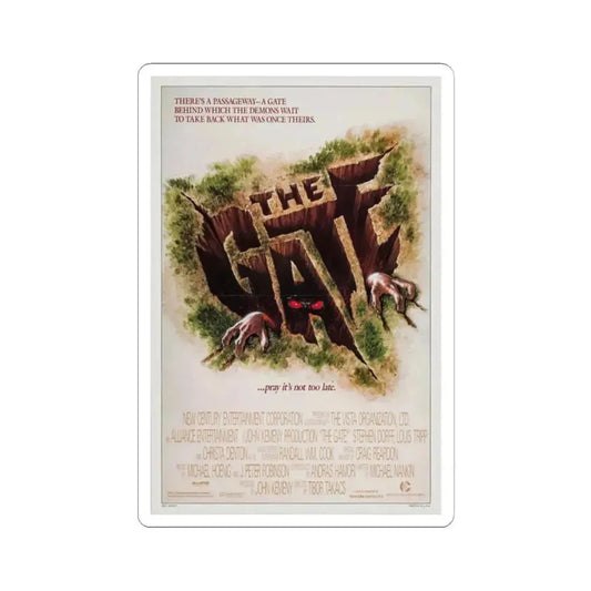 THE GATE 1987 Movie Poster - STICKER Vinyl Kiss-Cut Decal 2 Inch White - The Sticker Space