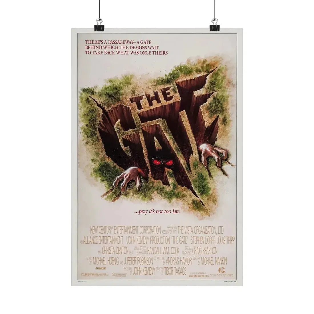 THE GATE 1987 - Paper Movie Poster 12″ x 18″ Matte - The Sticker Space