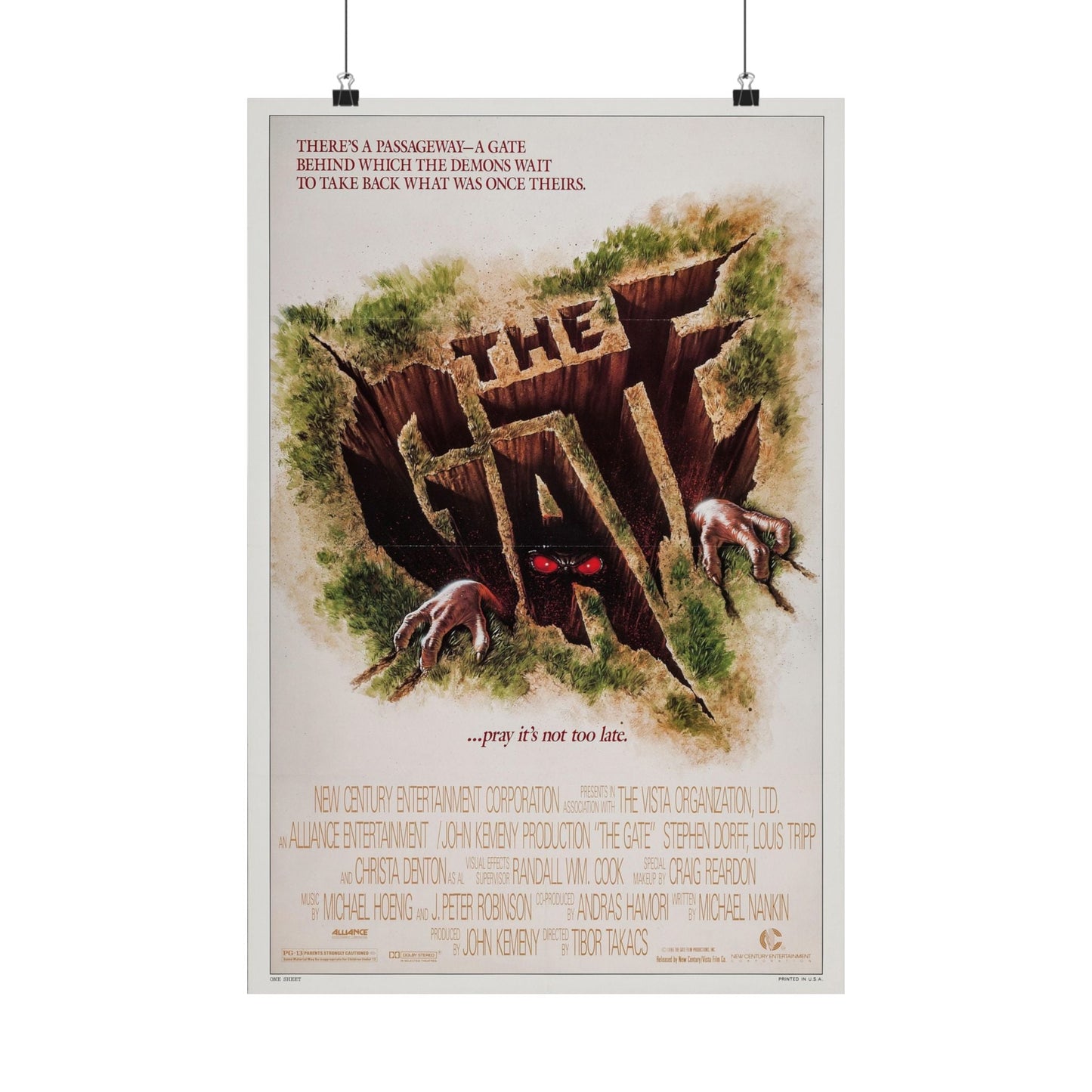 THE GATE 1987 - Paper Movie Poster-16″ x 24″-The Sticker Space