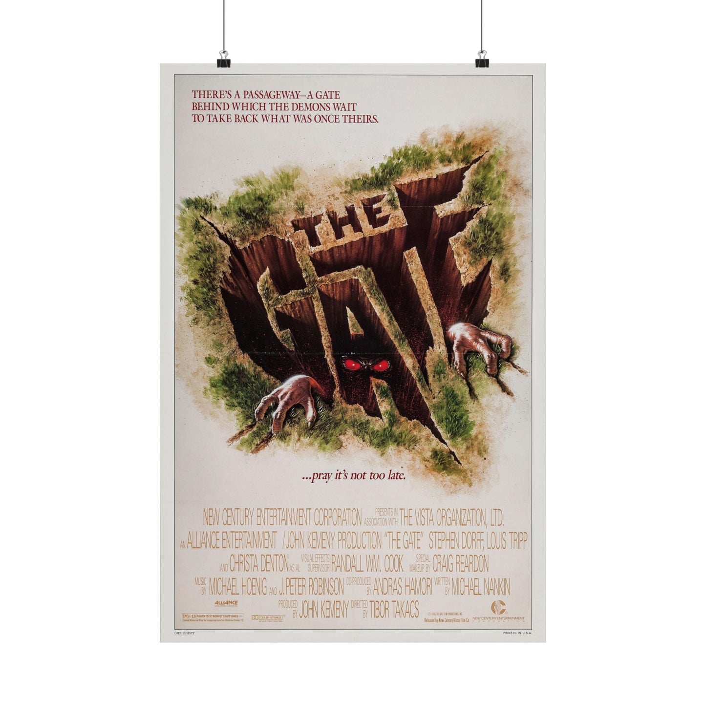 THE GATE 1987 - Paper Movie Poster-20″ x 30″-The Sticker Space