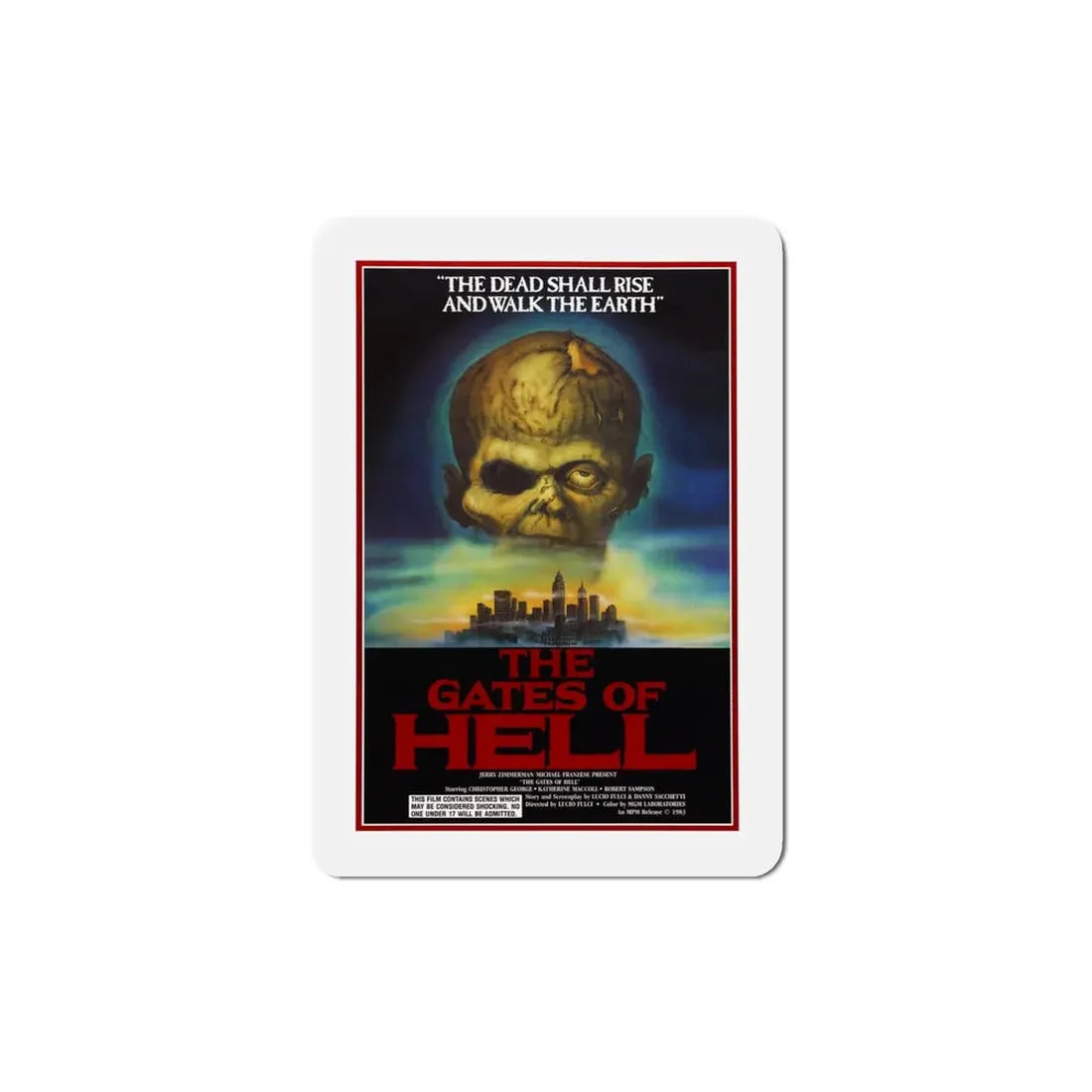 The Gates of Hell aka City of the Living Dead 1983 Movie Poster Refrigerator Magnet 4 Inch - The Sticker Space