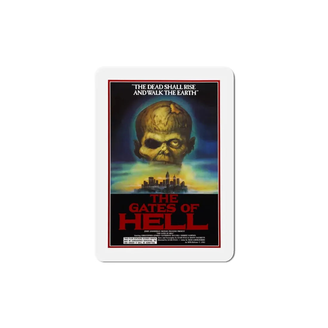The Gates of Hell aka City of the Living Dead 1983 Movie Poster Refrigerator Magnet 5 Inch - The Sticker Space