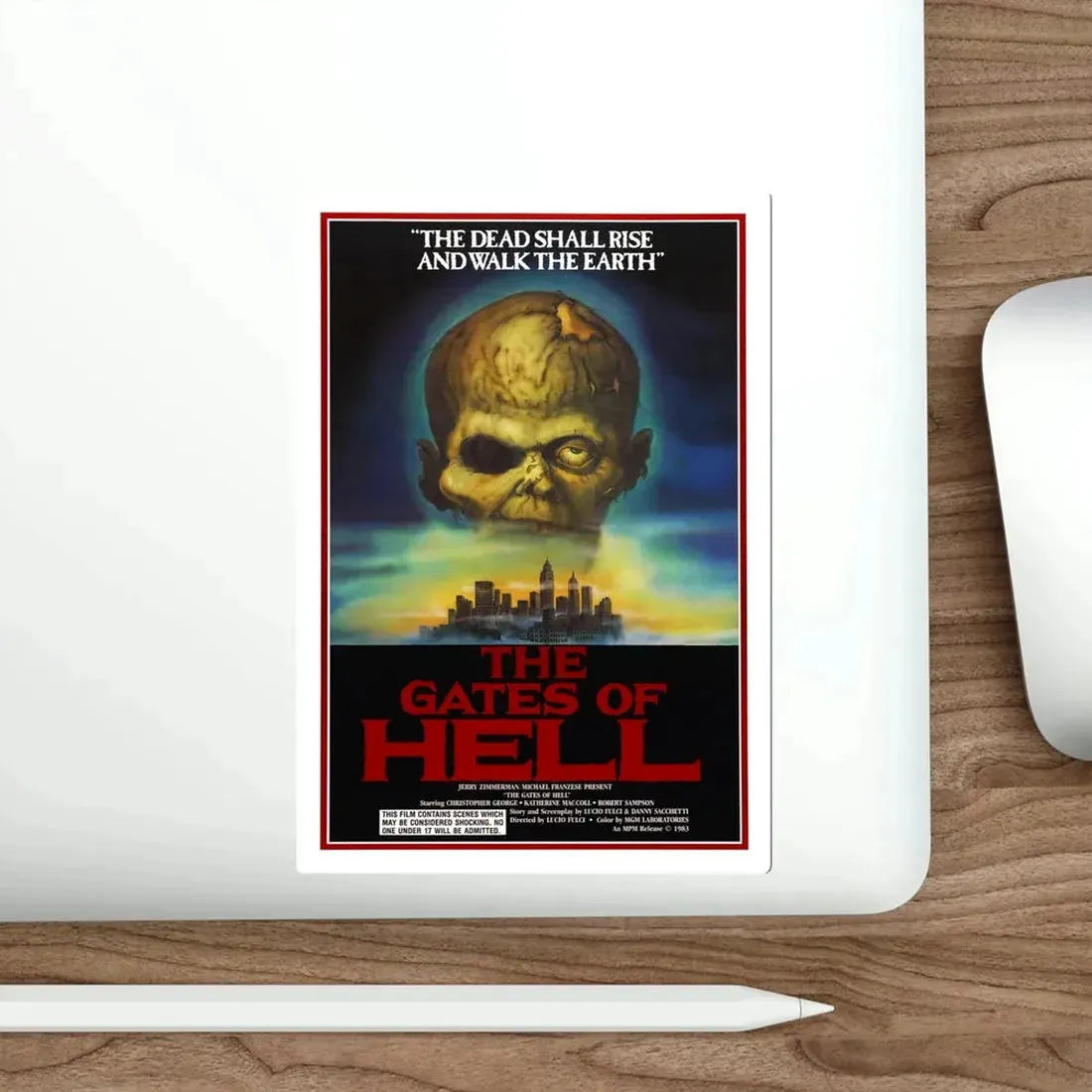 The Gates of Hell aka City of the Living Dead 1983 Movie Poster STICKER Vinyl Die-Cut Decal - The Sticker Space