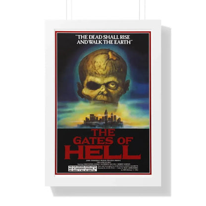 THE GATES OF HELL (CITY OF THE LIVING DEAD) 1980 - Framed Movie Poster 16″ x 24″ White - The Sticker Space