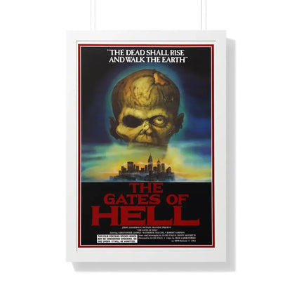 THE GATES OF HELL (CITY OF THE LIVING DEAD) 1980 - Framed Movie Poster 20" x 30" White - The Sticker Space