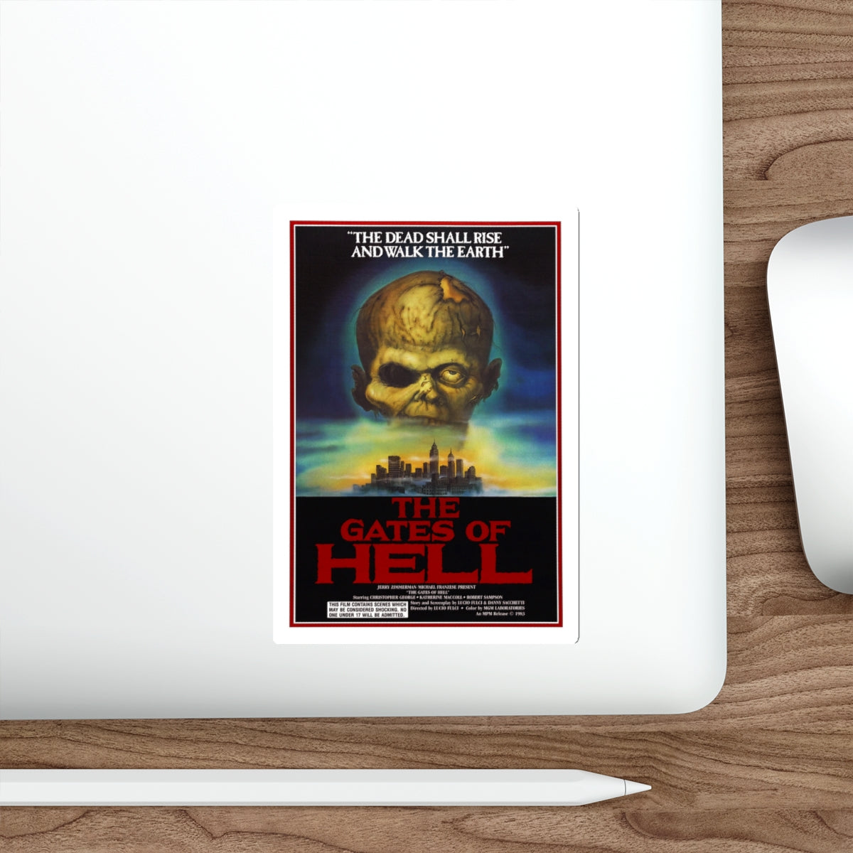 THE GATES OF HELL (CITY OF THE LIVING DEAD) 1980 Movie Poster STICKER Vinyl Die-Cut Decal-The Sticker Space