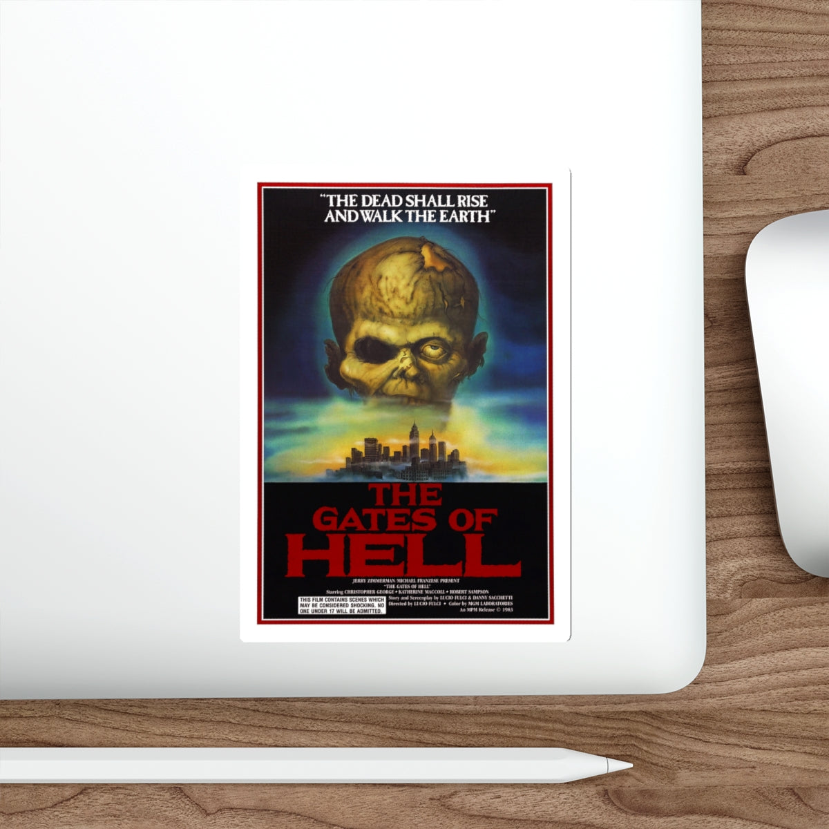 THE GATES OF HELL (CITY OF THE LIVING DEAD) 1980 Movie Poster STICKER Vinyl Die-Cut Decal-The Sticker Space