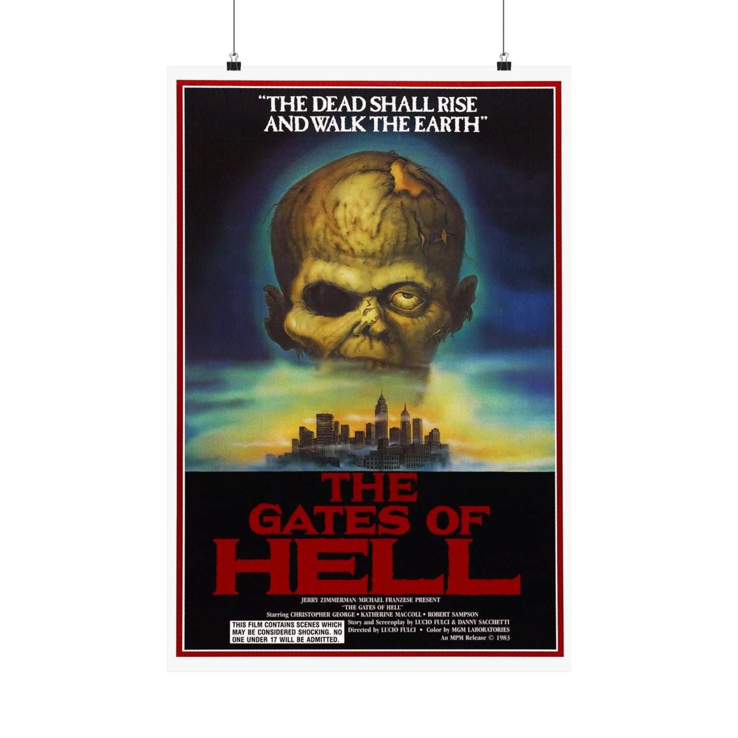 THE GATES OF HELL (CITY OF THE LIVING DEAD) 1980 - Paper Movie Poster