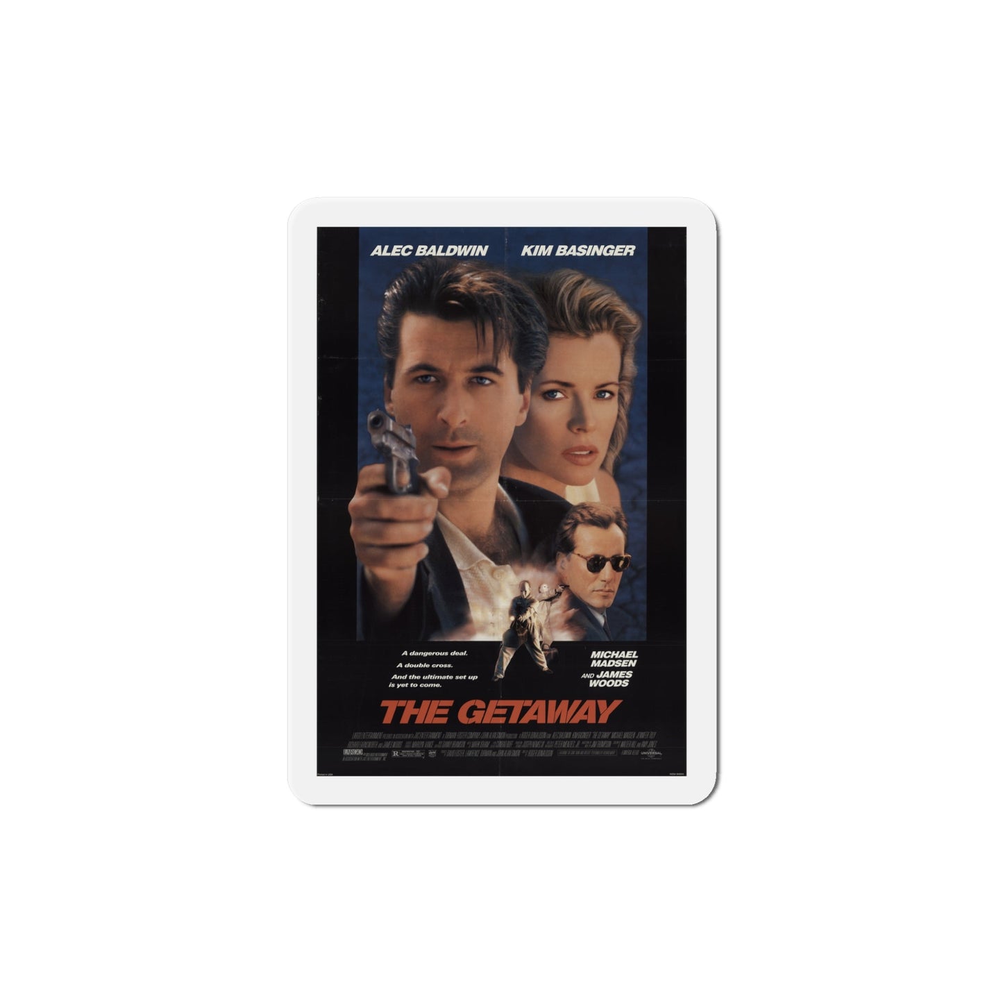 The Getaway 1994 Movie Poster Die-Cut Magnet-5" x 5"-The Sticker Space