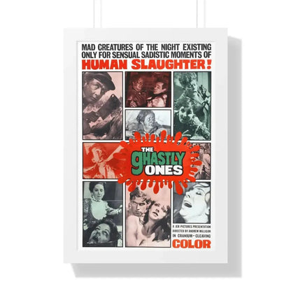 THE GHASTLY ONES 1968 - Framed Movie Poster 16″ x 24″ White - The Sticker Space