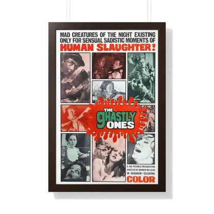 THE GHASTLY ONES 1968 - Framed Movie Poster 20" x 30" Walnut - The Sticker Space
