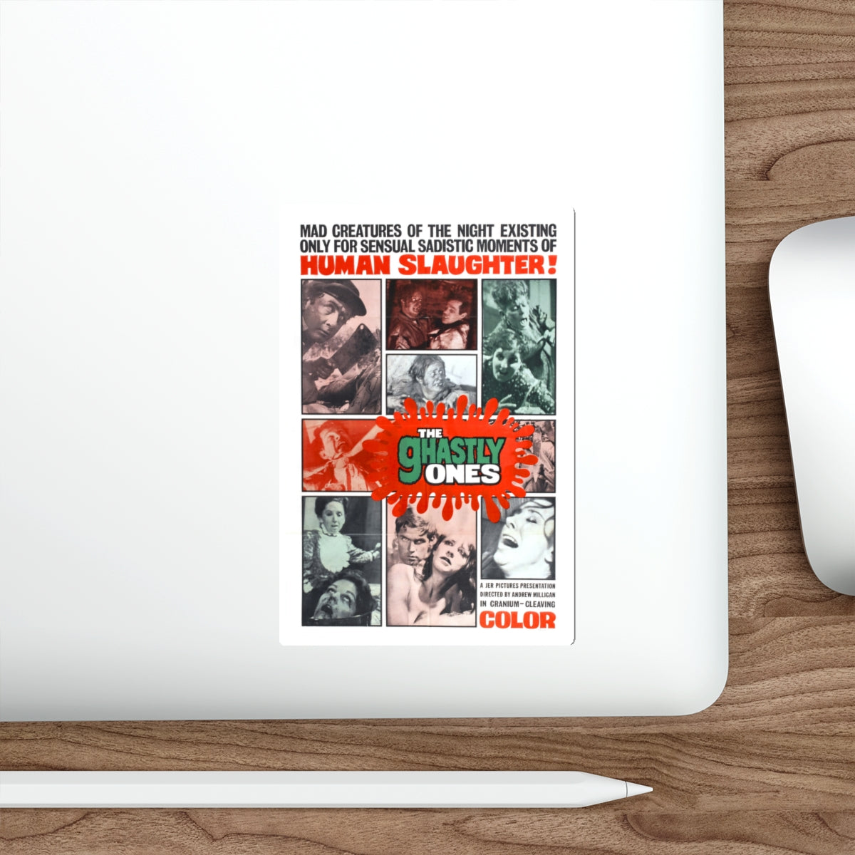 THE GHASTLY ONES 1968 Movie Poster STICKER Vinyl Die-Cut Decal-The Sticker Space