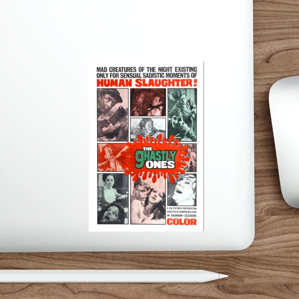 THE GHASTLY ONES 1968 Movie Poster STICKER Vinyl Die-Cut Decal-The Sticker Space