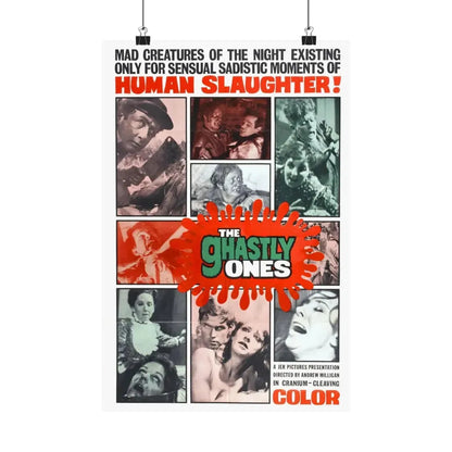 THE GHASTLY ONES 1968 - Paper Movie Poster 12″ x 18″ Matte - The Sticker Space