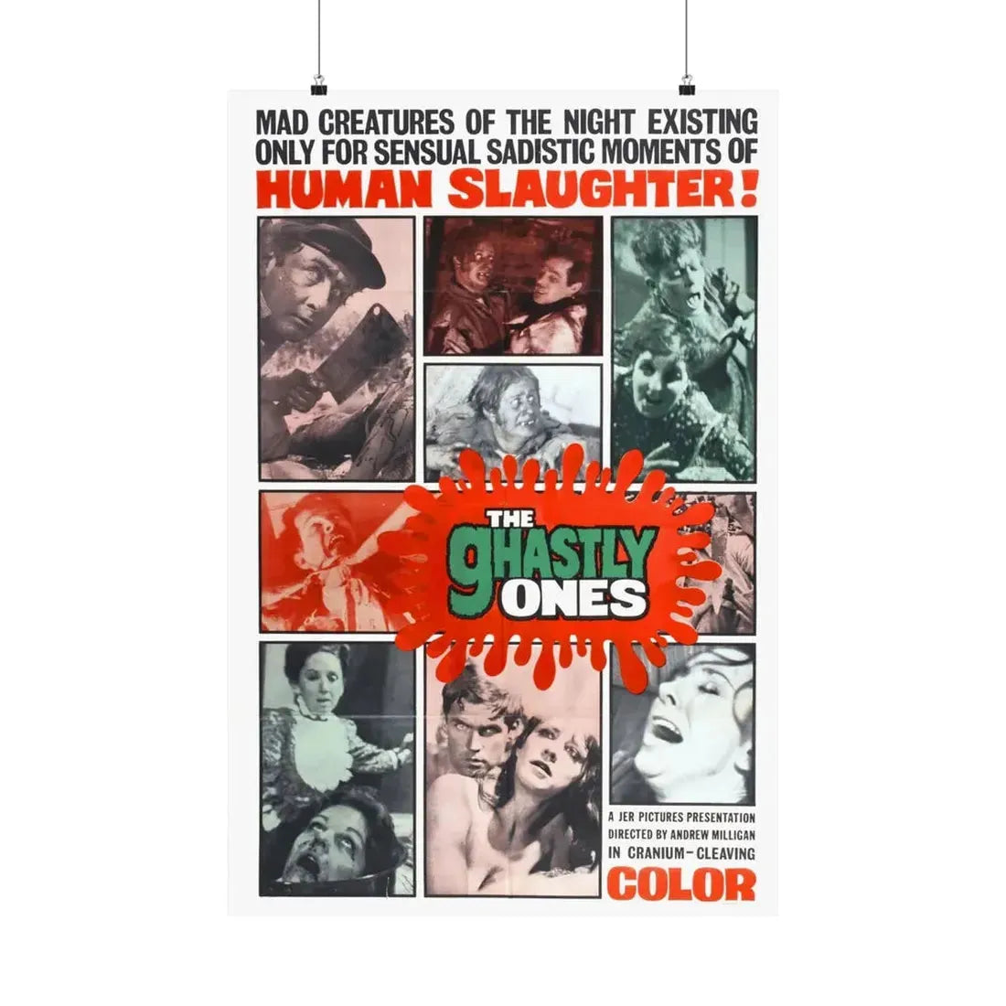 THE GHASTLY ONES 1968 - Paper Movie Poster 24″ x 36″ Matte - The Sticker Space