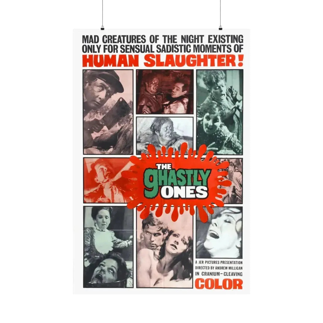 THE GHASTLY ONES 1968 - Paper Movie Poster 36" x 54" Matte - The Sticker Space