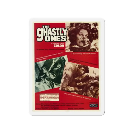THE GHASTLY ONES (2) 1968 Movie Poster - Refrigerator Magnet 2 Inch Die-Cut - The Sticker Space