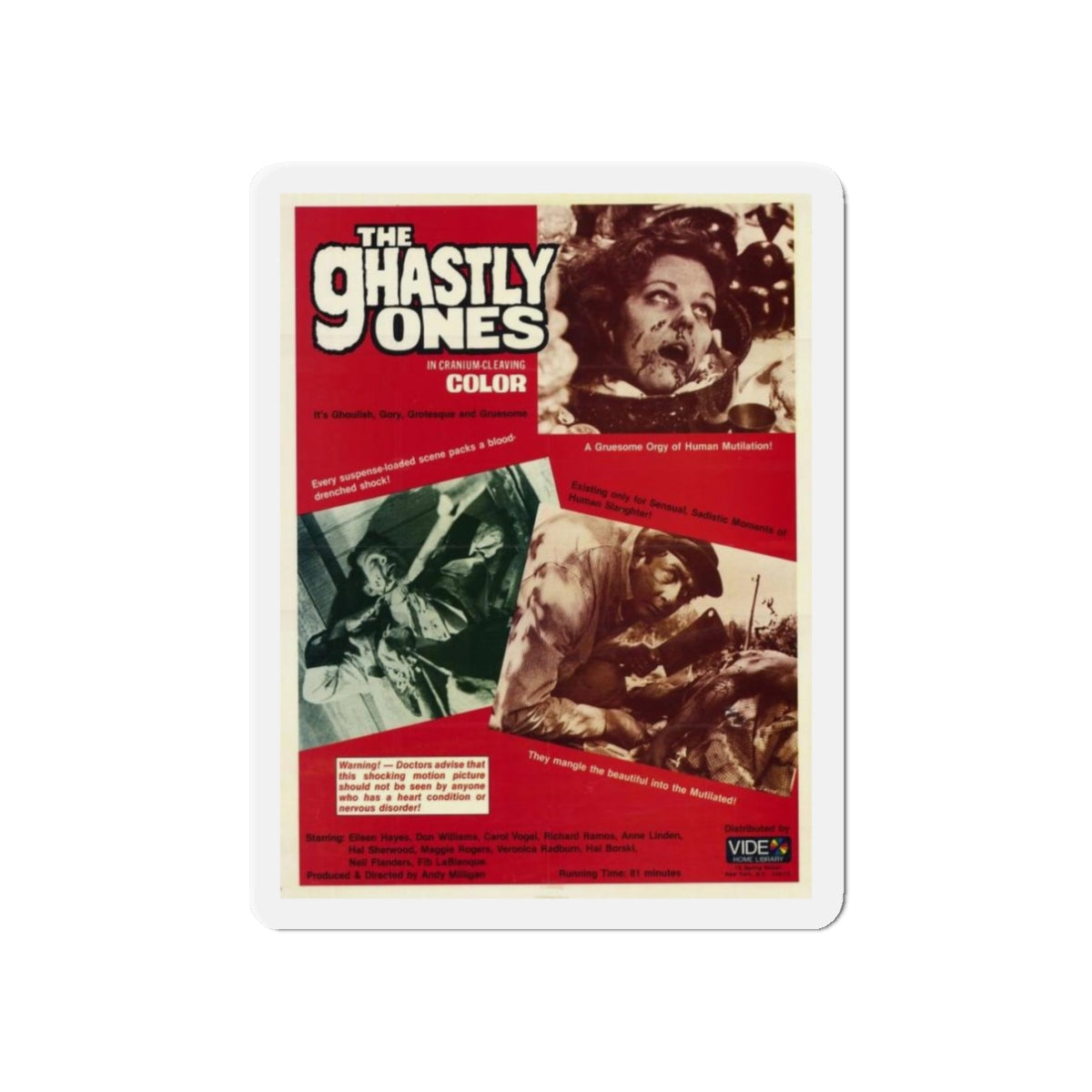 THE GHASTLY ONES (2) 1968 Movie Poster - Refrigerator Magnet-3" x 3"-The Sticker Space