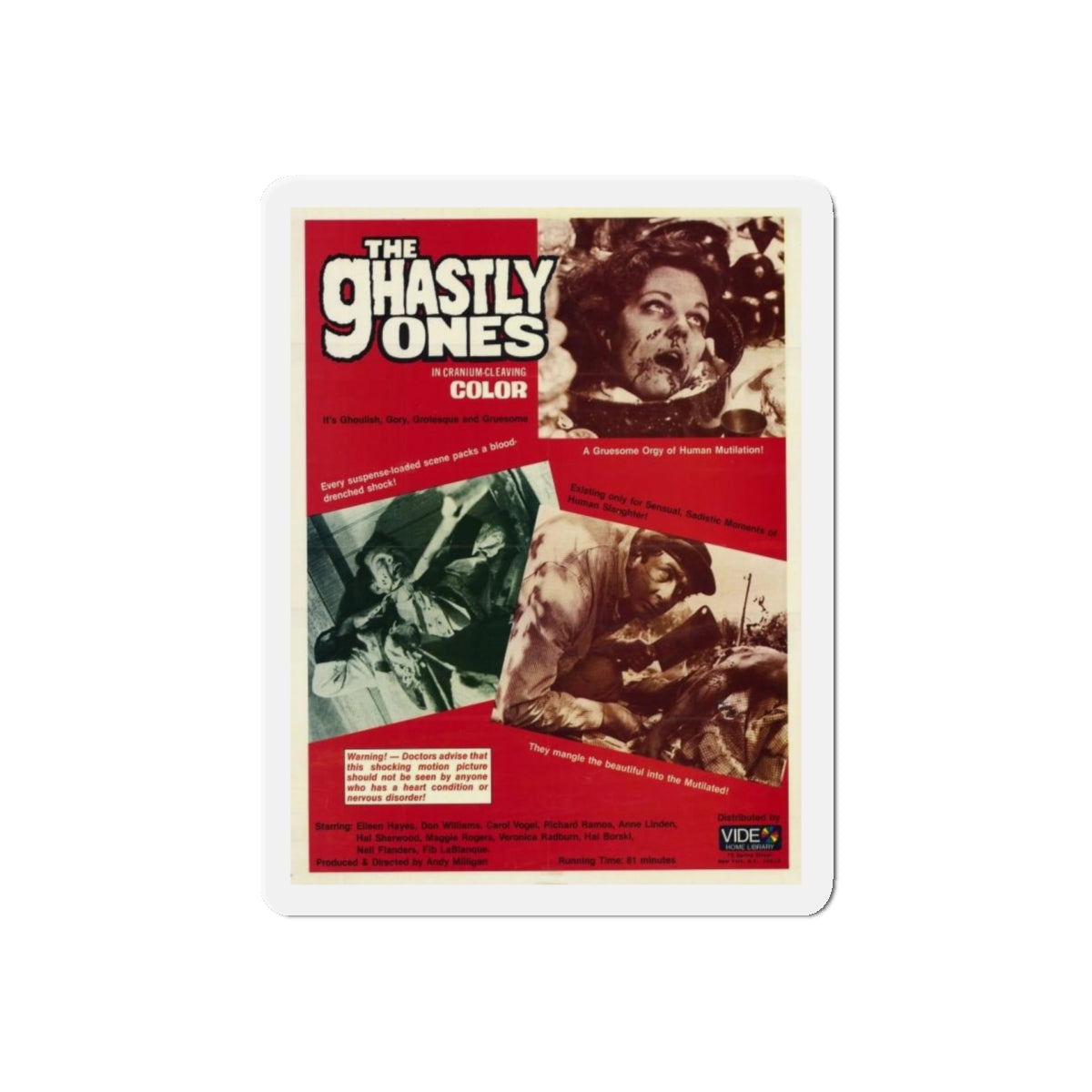 THE GHASTLY ONES (2) 1968 Movie Poster - Refrigerator Magnet-5" x 5"-The Sticker Space