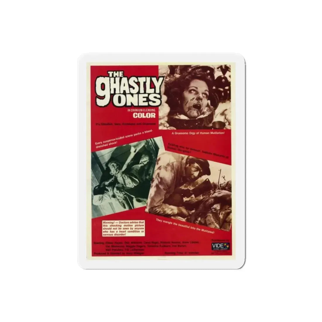 THE GHASTLY ONES (2) 1968 Movie Poster - Refrigerator Magnet 6 Inch Die-Cut - The Sticker Space
