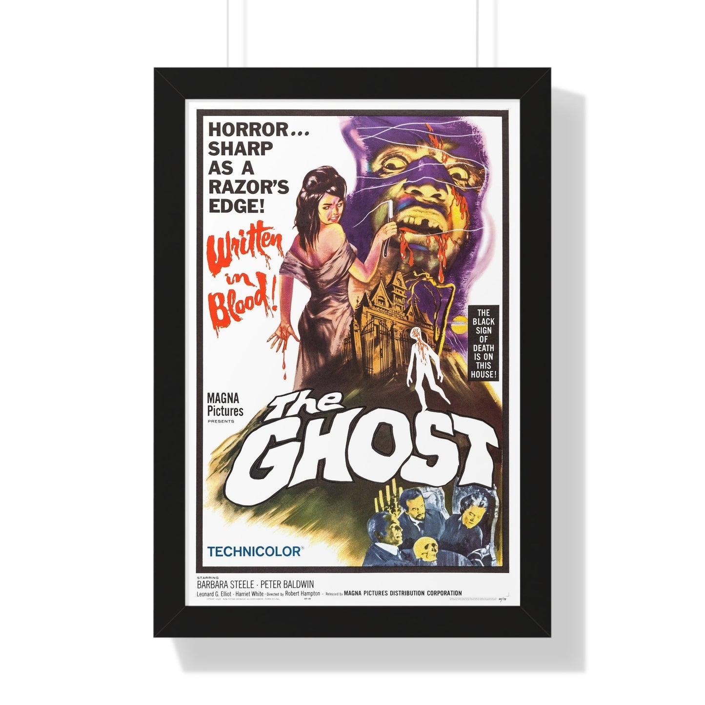 THE GHOST 1963 - Framed Movie Poster-16″ x 24″-The Sticker Space