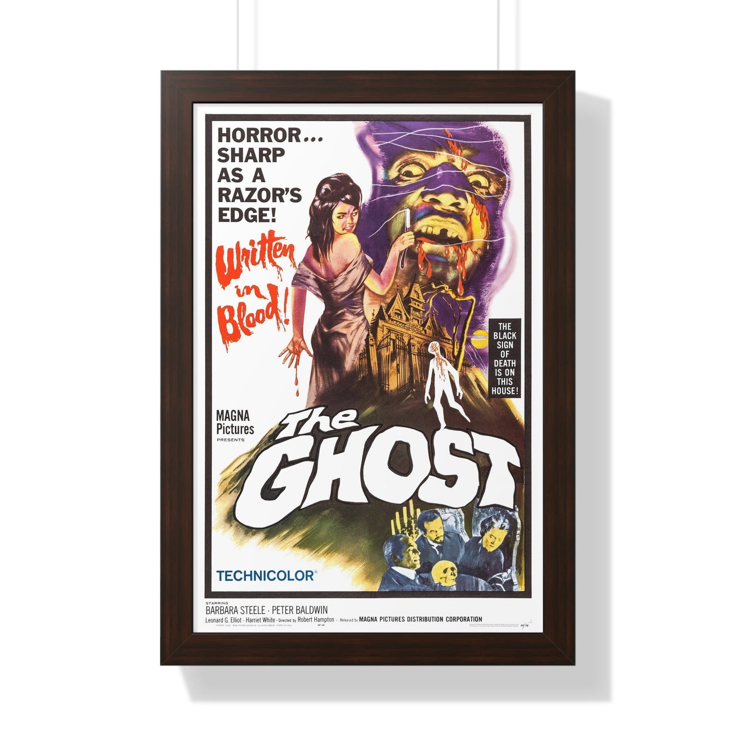 THE GHOST 1963 - Framed Movie Poster-16″ x 24″-The Sticker Space