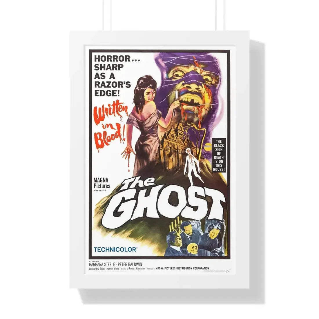 THE GHOST 1963 - Framed Movie Poster 16″ x 24″ White - The Sticker Space