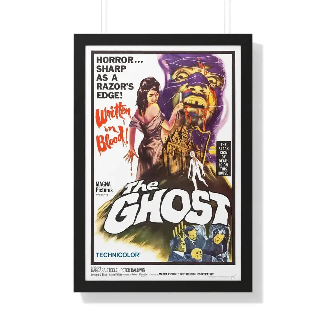 THE GHOST 1963 - Framed Movie Poster 20" x 30" Black - The Sticker Space