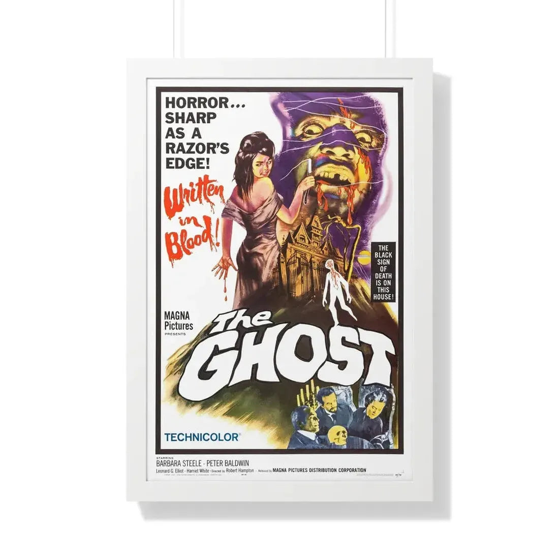 THE GHOST 1963 - Framed Movie Poster 20" x 30" White - The Sticker Space