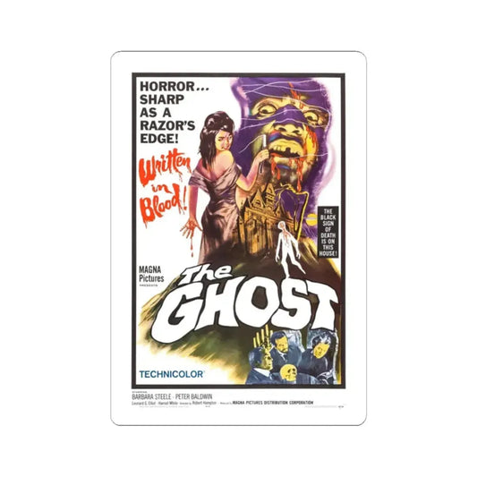 THE GHOST 1963 Movie Poster - STICKER Vinyl Kiss-Cut Decal 2 Inch White - The Sticker Space
