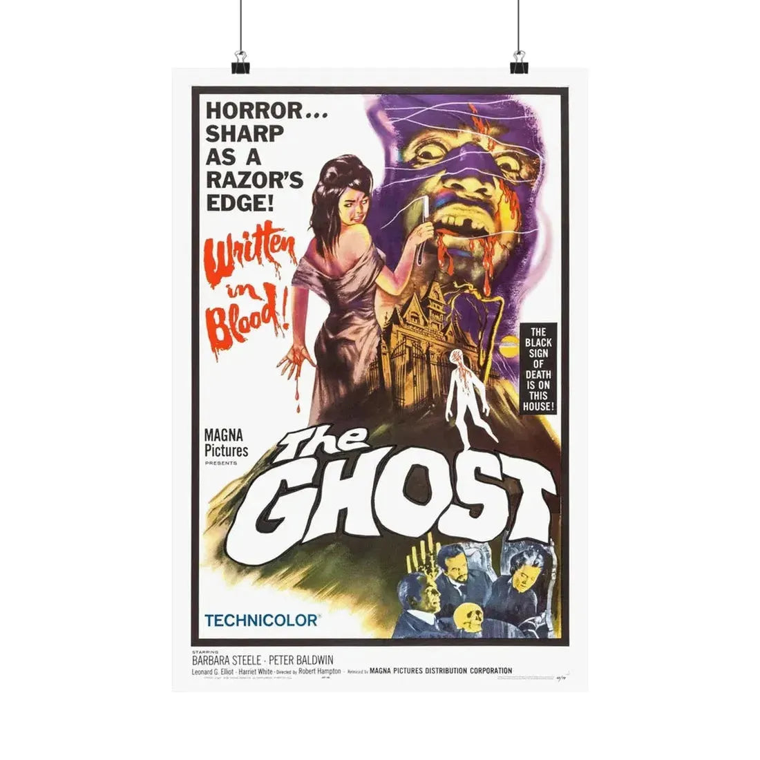 THE GHOST 1963 - Paper Movie Poster 16″ x 24″ Matte - The Sticker Space