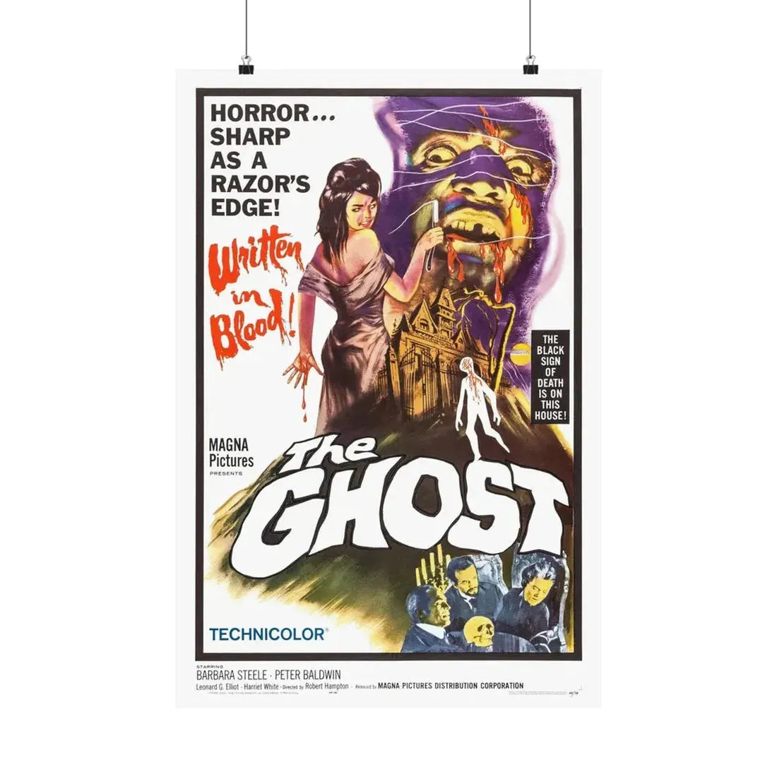 THE GHOST 1963 - Paper Movie Poster 20″ x 30″ Matte - The Sticker Space