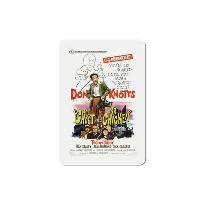 The Ghost and Mr Chicken 1966 Movie Poster Refrigerator Magnet 3 Inch - The Sticker Space